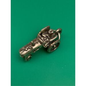 .925 Farm Tractor Sterling Silver Jewelry Charm #garden #farm